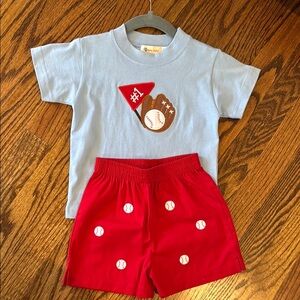 Kids Baseball T-Shirt and Shorts Set